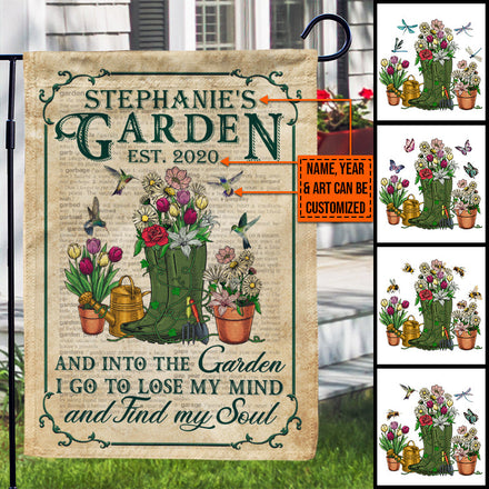 Garden Dictionary Lose My Mind Find My Soul Custom Flag