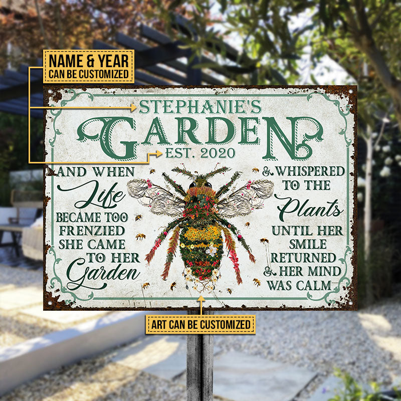 Garden Floral Art And When Life Custom Classic Metal Signs