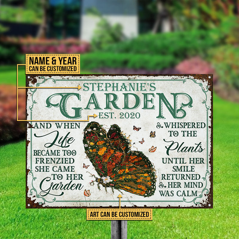 Garden Floral Art And When Life Custom Classic Metal Signs