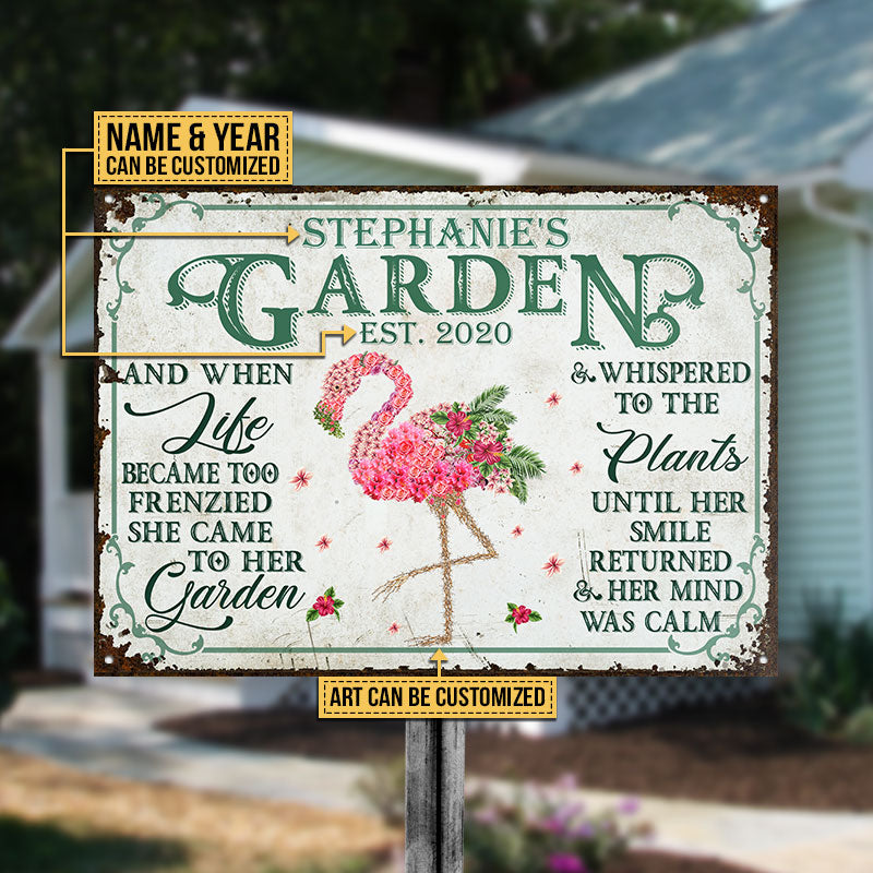Garden Floral Art And When Life Custom Classic Metal Signs