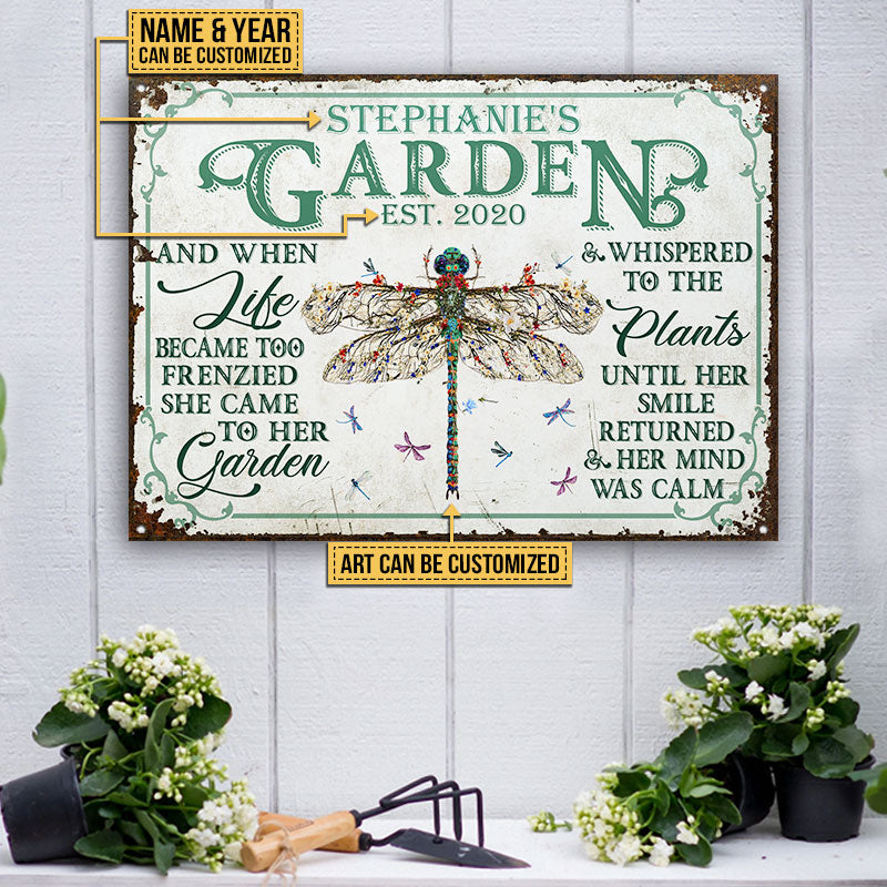 Garden Floral Art And When Life Custom Classic Metal Signs