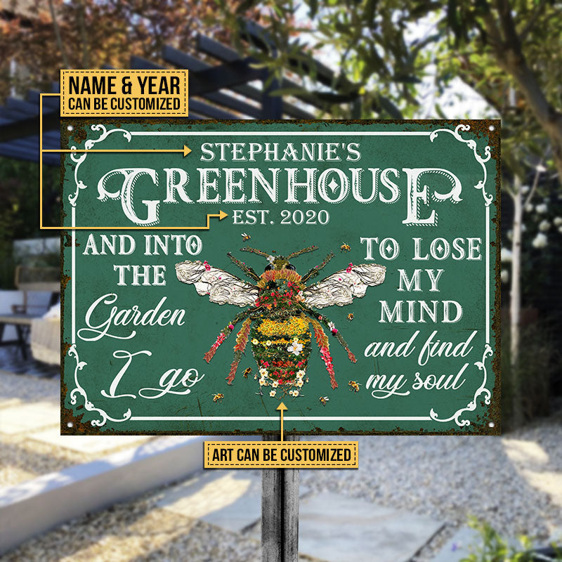 Garden Greenhouse Floral Art Find My Soul Custom Classic Metal Signs