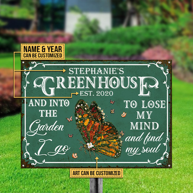 Garden Greenhouse Floral Art Find My Soul Custom Classic Metal Signs