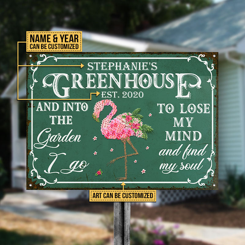 Garden Greenhouse Floral Art Find My Soul Custom Classic Metal Signs