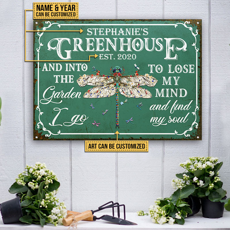 Garden Greenhouse Floral Art Find My Soul Custom Classic Metal Signs