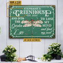 Garden Greenhouse Floral Art Find My Soul Custom Classic Metal Signs