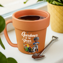 Gardening,Gift For Yourself,Gift For Women,Summer,Happy - Gardener Of The Year With Dogs - Personalized Plant Pot Ceramic Mug