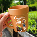 Gardening,Gift For Yourself,Gift For Women,Summer,Happy - Gardener Of The Year With Dogs - Personalized Plant Pot Ceramic Mug