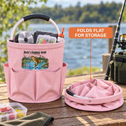 Fishing,Gift For Men,Gift For Yourself,Gifts For Him,Happy,Icon - Gift For Anglers Husband Dad - Personalized Fishing Gear Tool Bag