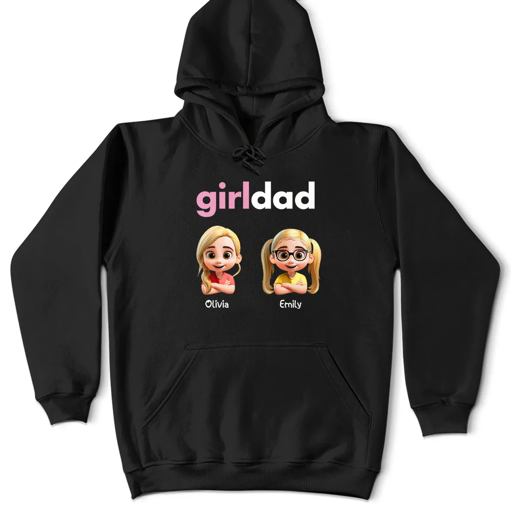 Gift For Husband, Gift For Father, Happy, Dad - Daughters (Young) - Girl Dad - Personalized T Shirt