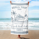 Gift For Bestie, Beach, Summer, Happy, Gift For Women - Girls Trip A Lot Of Laughter & Memories - Personalized Beach Towel