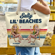 Travel, Summer, Beach, Gift For Bestie - Girls Trip Besties Beach Vacation - Personalized Beach Bag