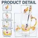 Gift For Mother,Mom - Daughters (Adult),Happy - The Love Between Mother & Daughter - Personalized Glass Flower Tea Cup