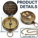 Graduation,Gift For Women,Gift For Men,Happy,Gift For Yourself - Go Confidently In The Direction Of Your Dreams - Personalized Engraved Brass Compass