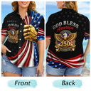 America 250th, Independence Day, Gift For Yourself, Proud, Custom Text - God Bless America - Personalized Hawaiian Shirt
