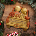 Gift For Couples,Gift For Women,Gift For Men,Gift For Husband,Gift For Wife,Top Market,Christmas,Love - God Blessed The Broken Road Couple - Personalized Custom Shaped Wooden Ornament