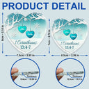 Gift For Couples, Gift For Husband, Gift For Wife, Gift For Boyfriend, Gift For Girlfriend, Christmas, Christian, Love - God Gave Me You - Personalized Heart Shaped Glass Ornament