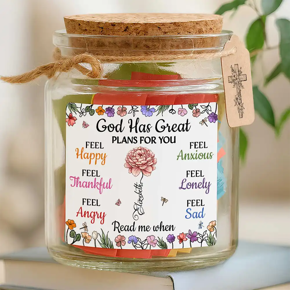 God Has Great Plans For You - Personalized Bible Verse Jar
