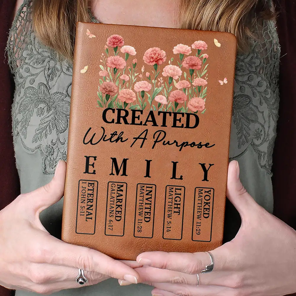 Christian,Gift For Wife,Gift For Girlfriend,Gift For Yourself,Gift For Women,Gift For Aunt,Gift For Mother,Gift For Grandma,Gift For Sisters,Gift For Bestie - God Say You Are Spring Flowers - Personalized Leather Journal