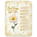 Gift For Yourself, Gift For Women, Happy, Gift For Men, Top Market - God Says I Am Birth Flower 3D Effect Name Letter In Bible - Personalized Fleece Blanket, Sherpa Blanket