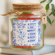 Love,Gift For Yourself,Christian - God Says You Are - Personalized Bible Verse Jar