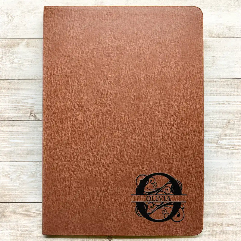 Gift For Yourself - Vintage Monogram Styles - Personalized Leather Journal