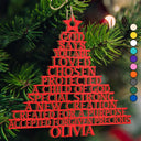 Christmas,Christian,Gift For Yourself - God Says You Are Loved Chosen - Personalized Custom Shaped Wooden Ornament