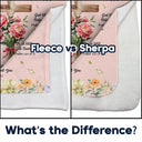 Christian,Gift For Women,Gift For Wife,Gift For Girlfriend,Gift For Yourself,Gift For Aunt,Gift For Mother,Gift For Grandma,Gift For Daughter,Gift For Bestie - God's Promises Birth Flower Bouquet - Personalized Fleece Blanket, Sherpa Blanket