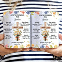 Christian,Gift For Wife,Gift For Girlfriend,Gift For Yourself,Gift For Women,Gift For Mother,Gift For Grandma,Gift For Daughter,Gift For Sibling,Gift For Sisters,Gift For Bestie - God's Promises Birth Flower Bouquet - Personalized White Edge-to-Edge Mug