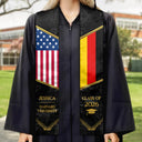 Happy, Graduation, Independence Day, America 250th, Gift For Yourself, Gift For Women, Gift For Men - Golden Pattern Congrats Graduation - Personalized Stoles