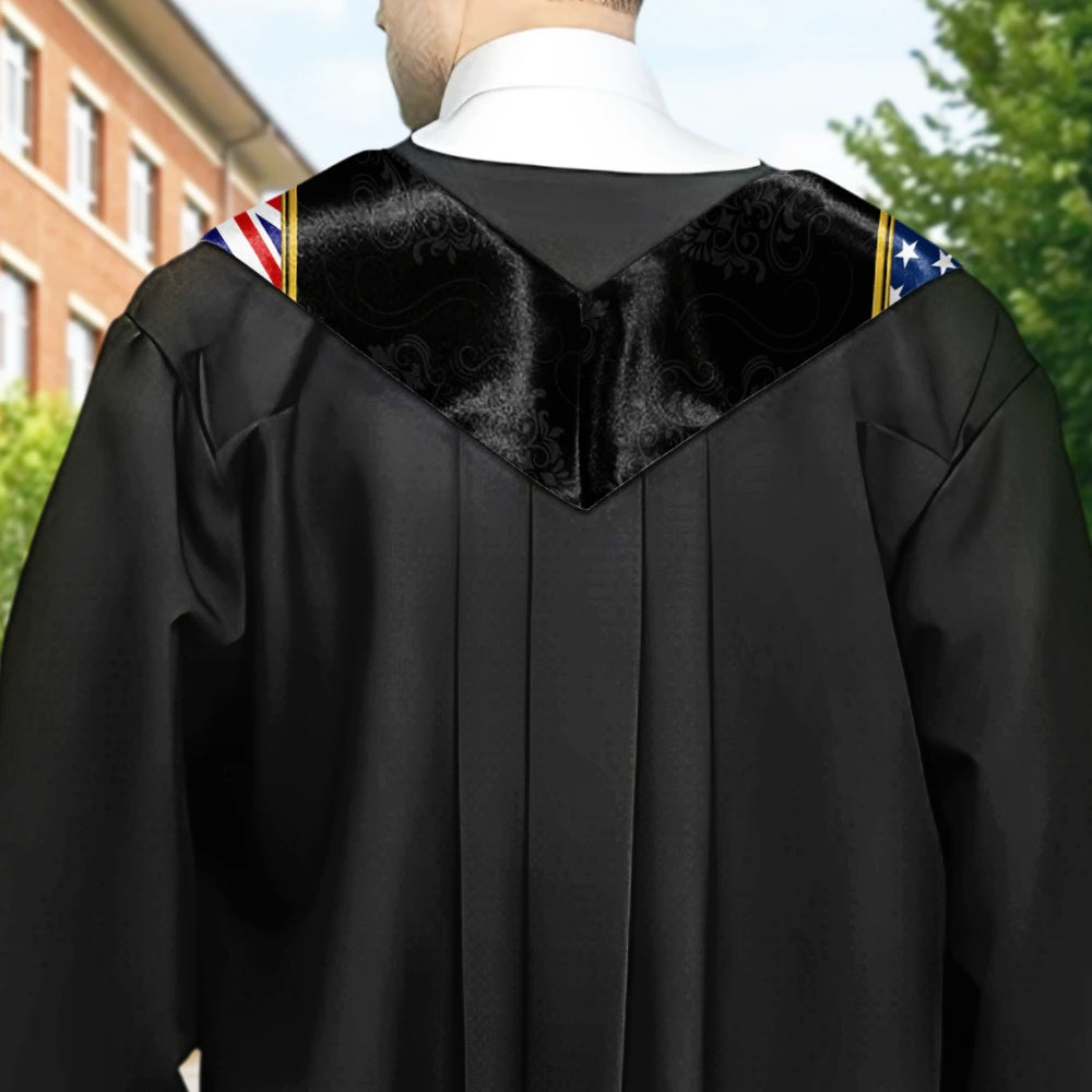 Happy, Graduation, Independence Day, America 250th, Gift For Yourself, Gift For Women, Gift For Men - Golden Pattern Congrats Graduation - Personalized Stoles