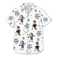 Gift For Father,Sport Dad,Golf,Dad - Children,Dad's Hobby,Happy - Golf Best Dad By Par - Personalized Hawaiian Shirt