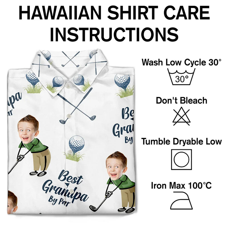 Gift For Father,Sport Dad,Golf,Dad - Children,Dad's Hobby,Happy - Golf Best Dad By Par - Personalized Hawaiian Shirt