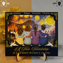 Gift For Bestie,Old Best friends,Gift For Brothers,Love - Good Friends Are Like Stars - Personalized LED Light Wooden Plaque