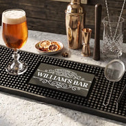 Gift For Men,Gift For Yourself,Confident,Custom Text - Good Friends Good Drinks Great Times - Personalized Bar Mat