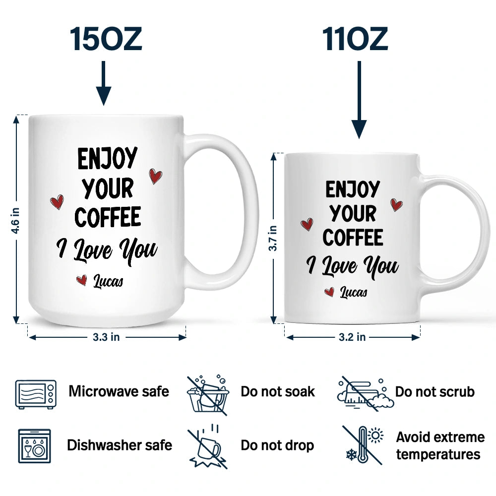 Gift For Couples,Gift For Husband,Gift For Boyfriend,Funny - Good Morning Handsome Beautiful - Personalized Mug