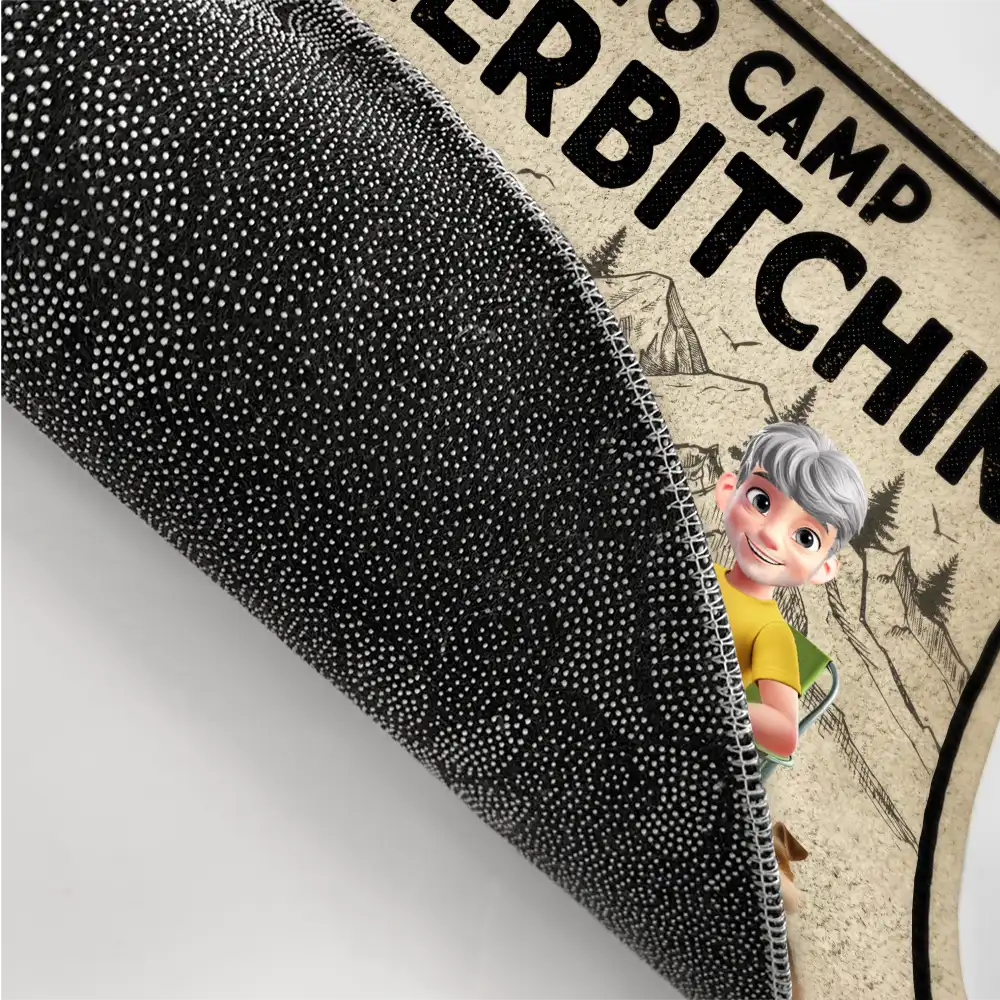 Gift For Couples,Gift For Wife,Gift For Husband,Gift For Boyfriend,Gift For Girlfriend,Camping,Funny,Campsite,Pet Lovers,Cat Lovers,Dog Lovers,Couple's Hobby - Grab A Beer And Shut The Hell Up Camping - Personalized Doormat