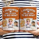 Graduation,Dad - Children,Mom - Children,Gift For Sibling,Gift For Bestie,Happy - Graduated Can I Go Back To Bed Now - Personalized White Edge-to-Edge Mug