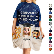 Graduation,Gift For Women,Gift For Men,Happy - Graduated Can I Go Back To Bed Now - Personalized Women's Sleep Tee