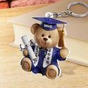 Graduation,Happy - Graduation Bear 3D Effect - Personalized Acrylic Keychain