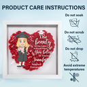 Graduation - Graduation Celebration The Beauty Of The Future - Personalized Flower Shadow Box
