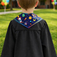 Graduation,Happy,Gift For Kids,Vector - Graduation Kid Dinosaur Unicorn - Personalized Kid Graduation Stole