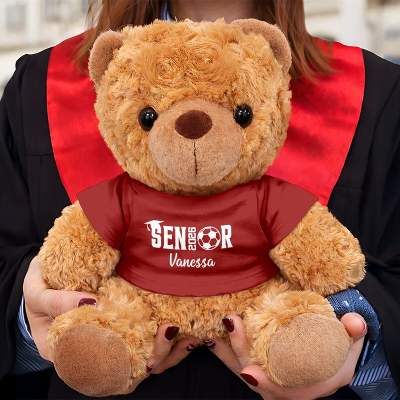 Graduation,Gift For Daughter,Dad - Daughters (Adult),Mom - Daughters (Adult),Happy,Dad - Sons,Gift For Son,Mom - Sons,Basketball - Graduation Sport Senior - Personalized Teddy Bear