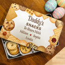 Funny,Gift For Husband,Gift For Grandpa,Gift For Mother,Gift For Father,Gift For Grandma,Gift For Wife - Grandad's Snacks To Share With The Grandkids - Personalized Metal Biscuit Tin