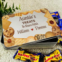 Funny,Gift For Husband,Gift For Grandpa,Gift For Mother,Gift For Father,Gift For Grandma,Gift For Wife - Grandad's Snacks To Share With The Grandkids - Personalized Metal Biscuit Tin