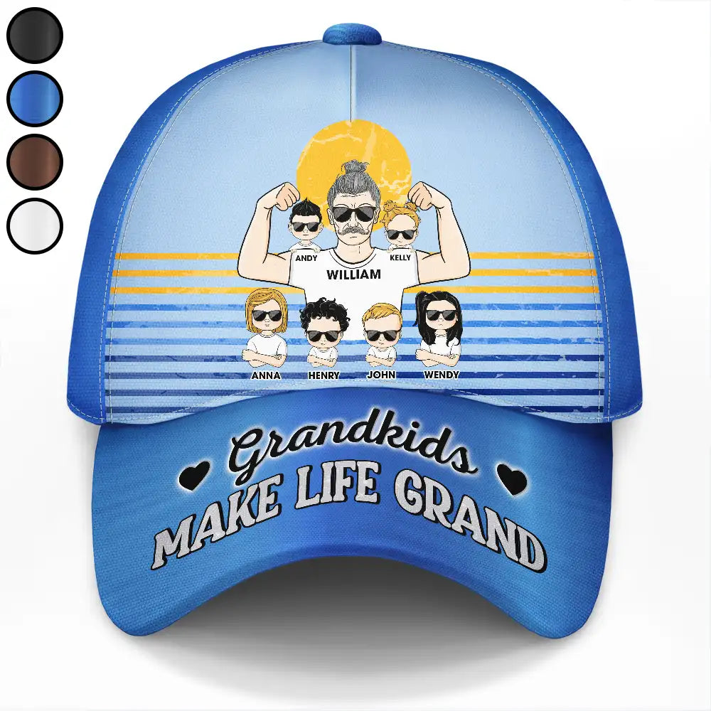 Grandkids Make Life Grand - Personalized Classic Cap