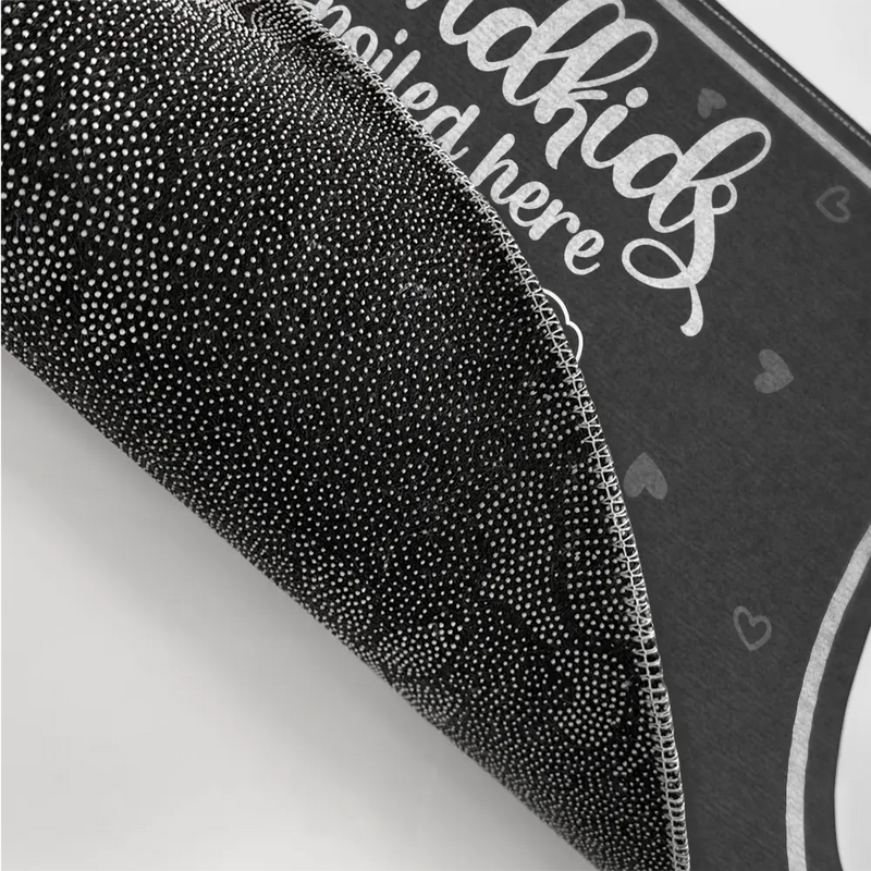 Gift For Grandpa,Gift For Grandma,Gift For Grandparents,Happy - Grandkids Spoiled Here - Personalized Doormat