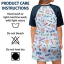 Gift For Grandma,Gift For Mother,Love,Happy - Grandma Mom Birth Flower Blooming In Love - Personalized Women's Sleep Tee