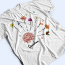Gift For Grandma,Gift For Mother,Happy - Grandma Mom Birth Month Flower Blooming In Love - Personalized T Shirt