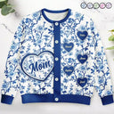 Gift For Mother,Gift For Grandma,Love - Grandma Mom Toile De Jouy - Personalized Cardigan